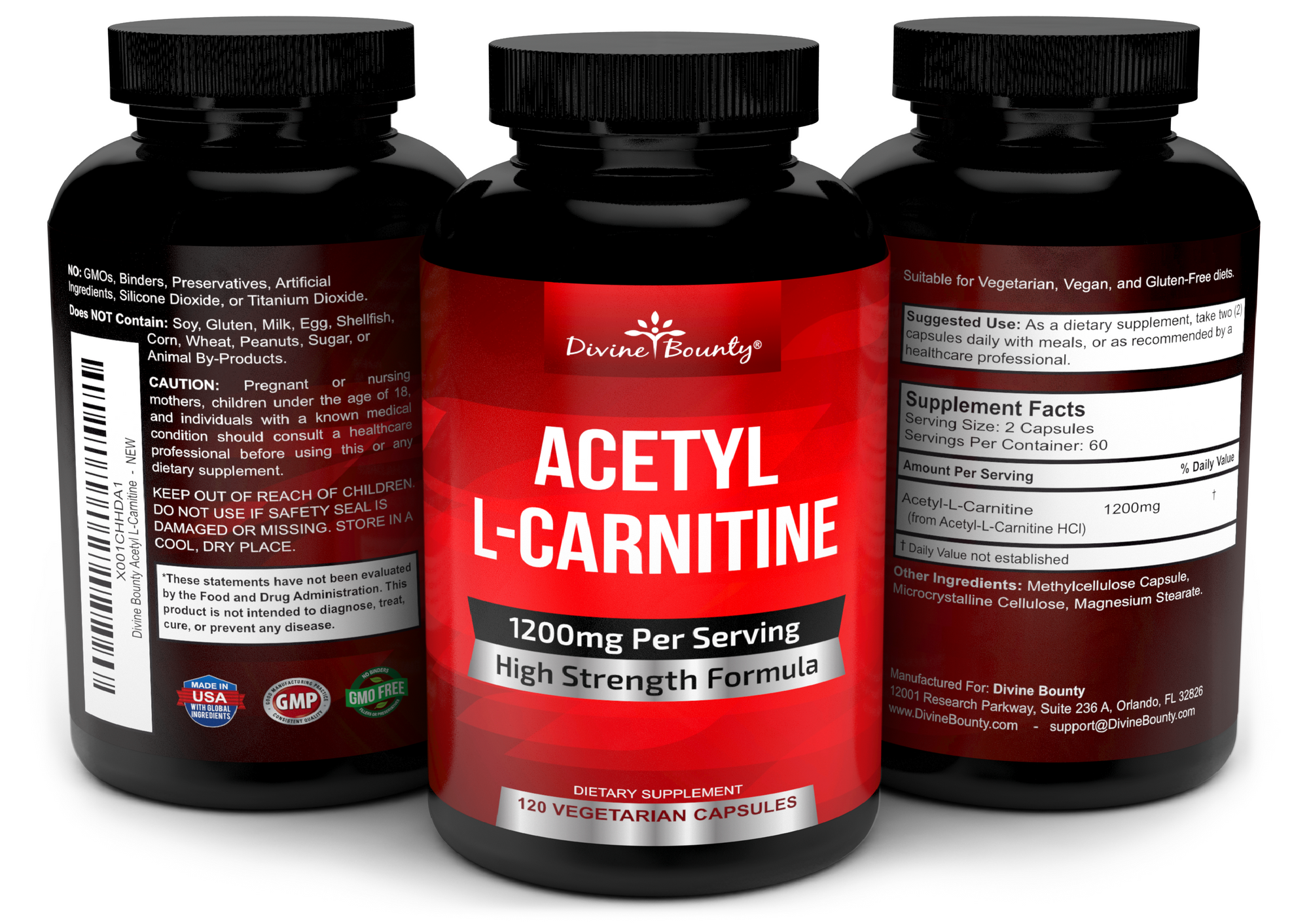 Acetyl L-Carnitine - Divine Bounty Acetyl L-Carnitine - Divine Bounty