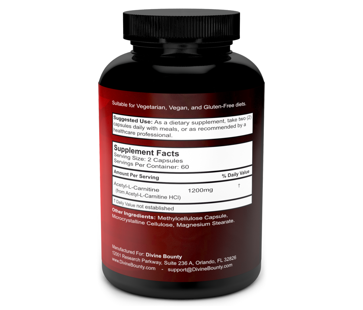 Acetyl L-Carnitine - Divine Bounty Acetyl L-Carnitine - Divine Bounty